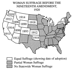 amendment 19th states right granted map before vote rights allowed were land state impact shows suffrage voting woman maps western